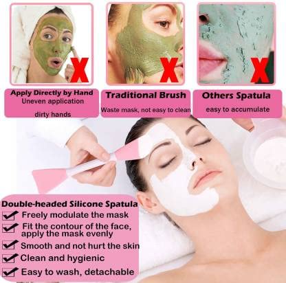 Kira Silicone Face Mask Brush - Soft Facial Mud Mask Applicator & Beauty Tool for Women (Pack of 2) - Perfect for Spa, Skincare Routine & At-Home Facial Treatments