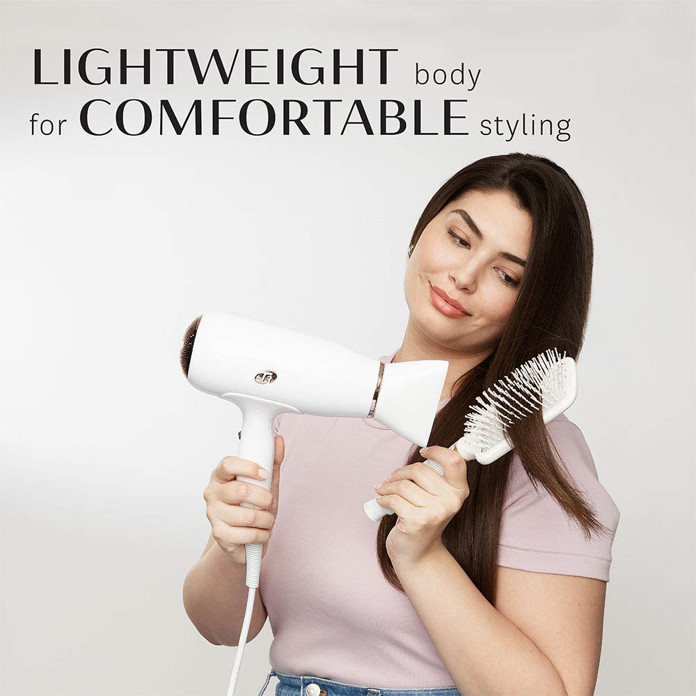 T3 Featherweight 3i Professional Ionic Hair Dryer - Lightweight Fast Drying with Frizz Control & Smoothing Technology - 3 Heat & 2 Speed Settings with Cool Shot Button - Salon Quality Blow Dryer for Home Use - Perfect for Travel, Styling & Daily Hair Care