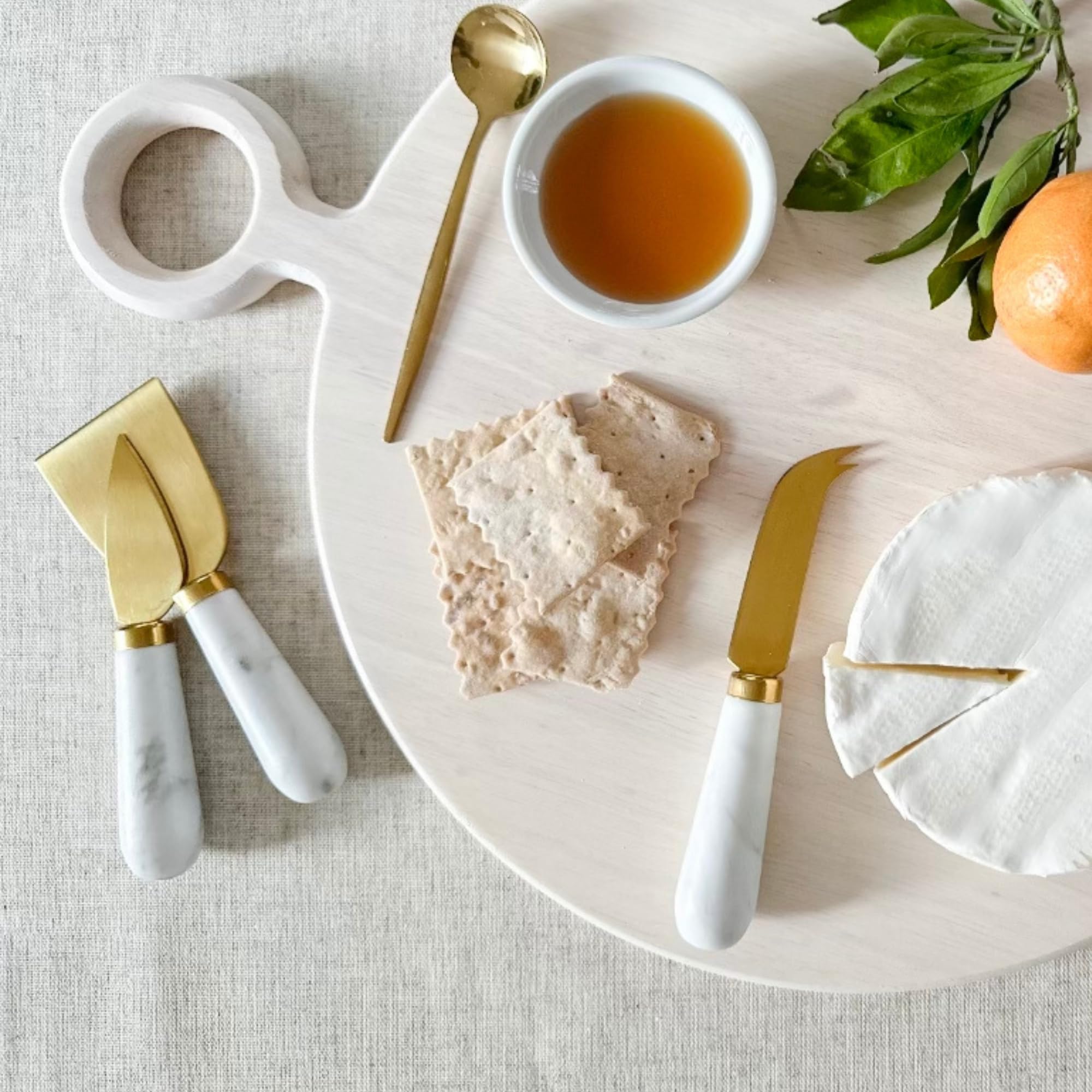 Premium 6-Piece Stainless Steel Marble Cheese Knife Set - Charcuterie Board Accessories for Gourmet Cheese Platters & Entertaining | Perfect for Wine Tasting, Dinner Parties, Housewarming & Wedding Gifts | Use for Hosting, Cheese Pairing Events & Kitchen Essentials