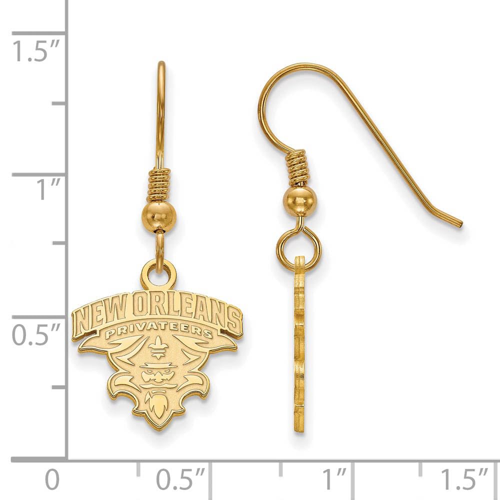 University of New Orleans Small Dangle Earrings - Lightweight Wire Earrings for Women, Perfect for Casual Wear, Parties & Gifts | GP Jewelry Collection