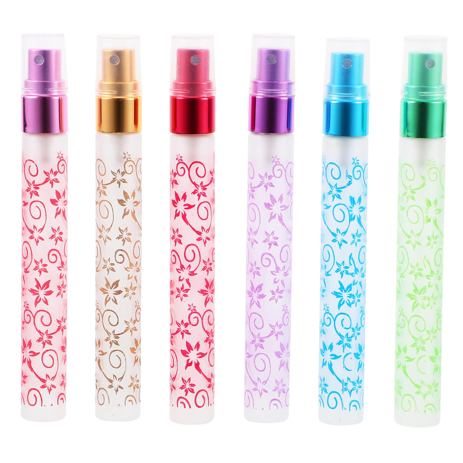 Beaupretty 6-Pack Travel Size Spray Bottles - 2oz Refillable Glass Bottles for Hair, Face, Perfume & Water - Perfect for Travel, Gym, Salon & DIY Beauty Projects