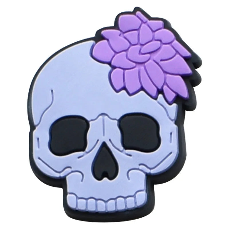 Cute Skull Shoe Charms for Crocs - Fun Shoe Accessories & Decorations for Women & Kids - Perfect Gift for Halloween, Parties & Everyday Wear - New Arrivals Fashion Jewelry Pins for Sandals & Shoes