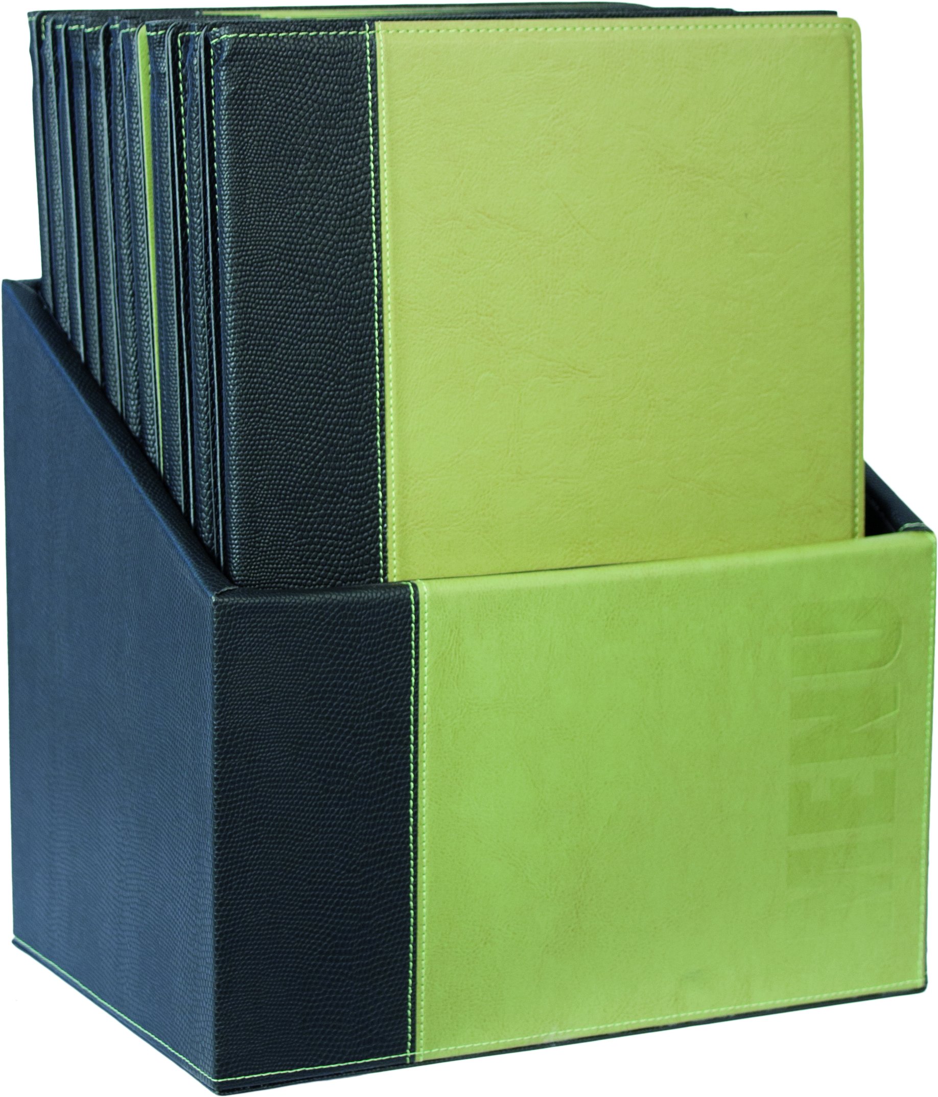 Stylish 20-Piece A4 Menu Box Set with Double Insert - Perfect for Restaurants, Cafes & Events | Green