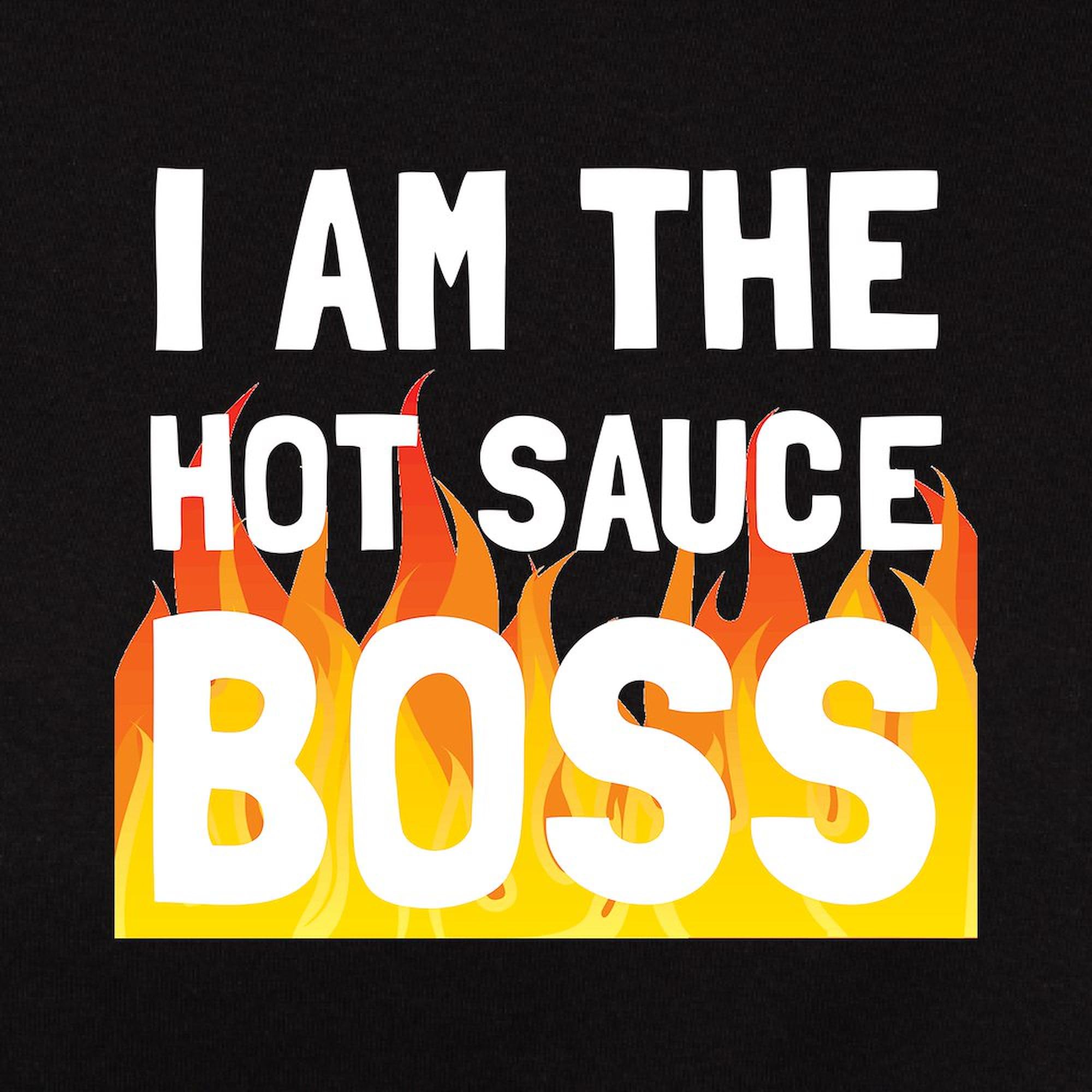 Hot Sauce Boss Women's Cotton Dark T-Shirt | Funny Spicy Food Lover Tee | Perfect for Cooking Enthusiasts & Hot Sauce Fans