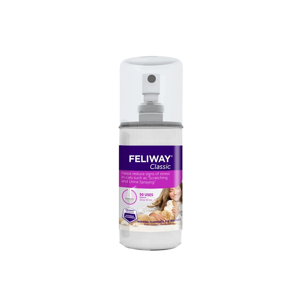 Feliway Classic Cat Calming Spray - Reduce Stress & Anxiety in Cats - Perfect for Travel, Vet Visits & Multi-Cat Homes