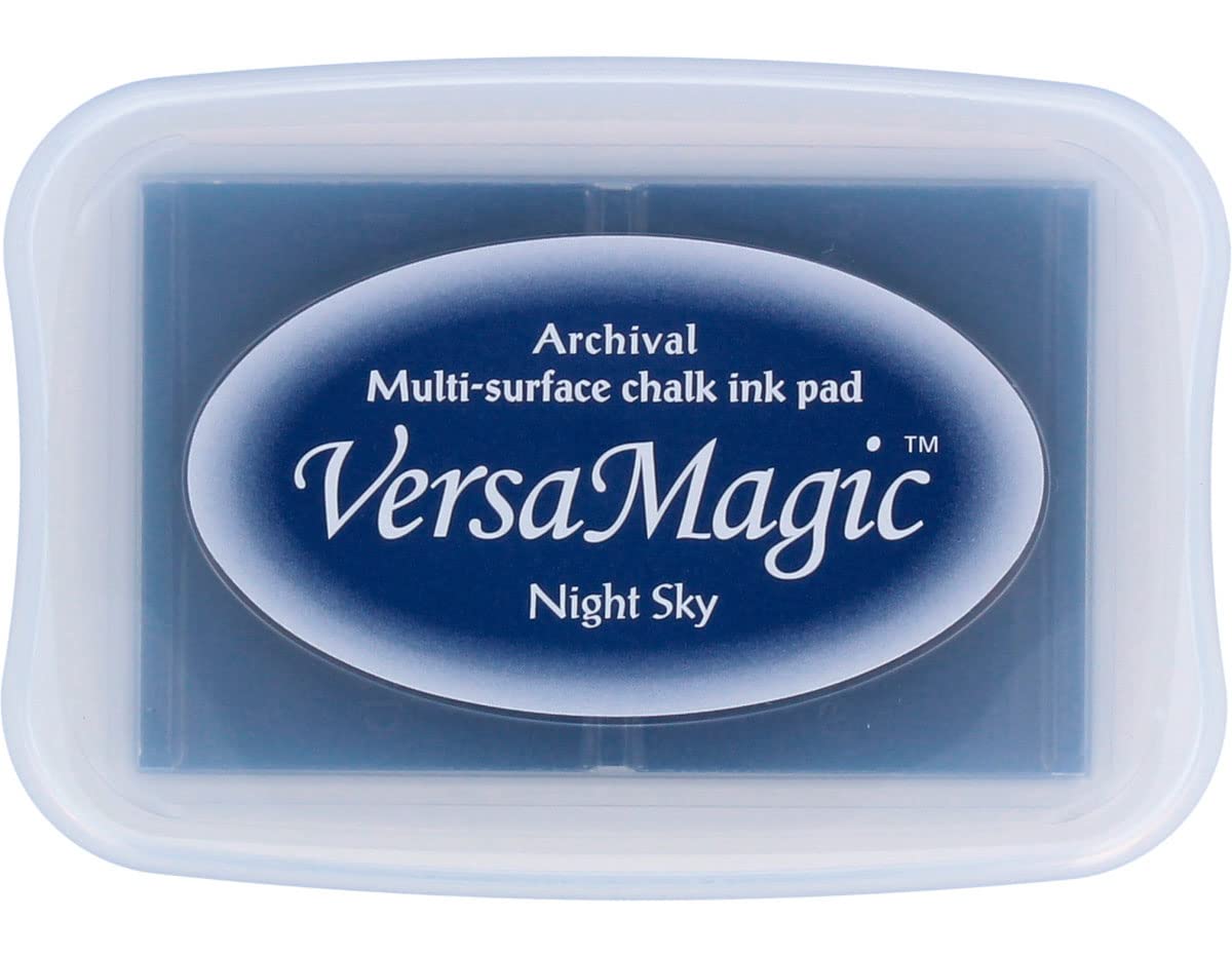 Tsukineko Versamagic Chalk-Finish Ink Pad - Night Sky | Premium Water-Based Ink for Scrapbooking, Card Making & DIY Crafts | Perfect for Paper, Wood & Fabric Projects