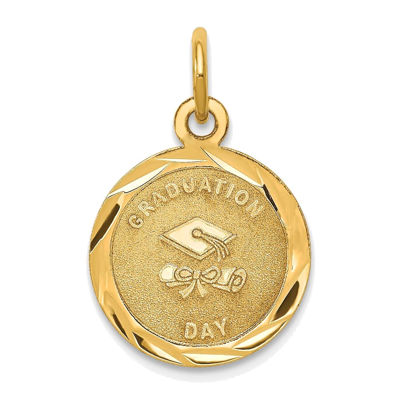 14K Yellow Gold Graduation Day Charm Pendant - Elegant Jewelry Gift for Graduates, Students & Teachers | Perfect for Commencement, Ceremonies & Special Occasions