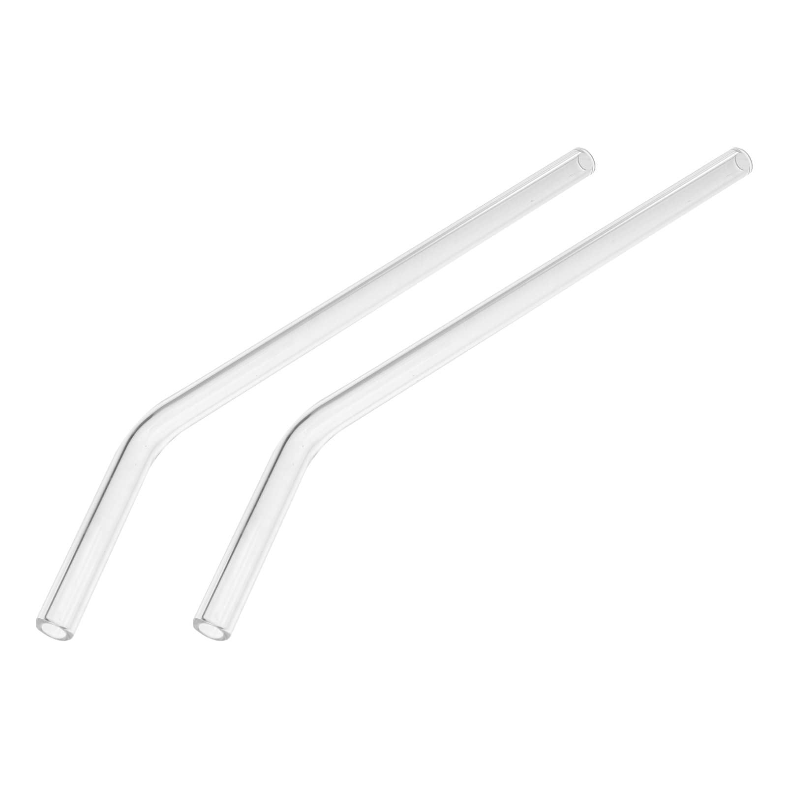Eco-Friendly Hemoton 2-Pack Reusable Glass Straws - BPA-Free Borosilicate Smoothie & Drinking Straws for Juice, Water, Milk - Perfect for Home, Office & Travel Use