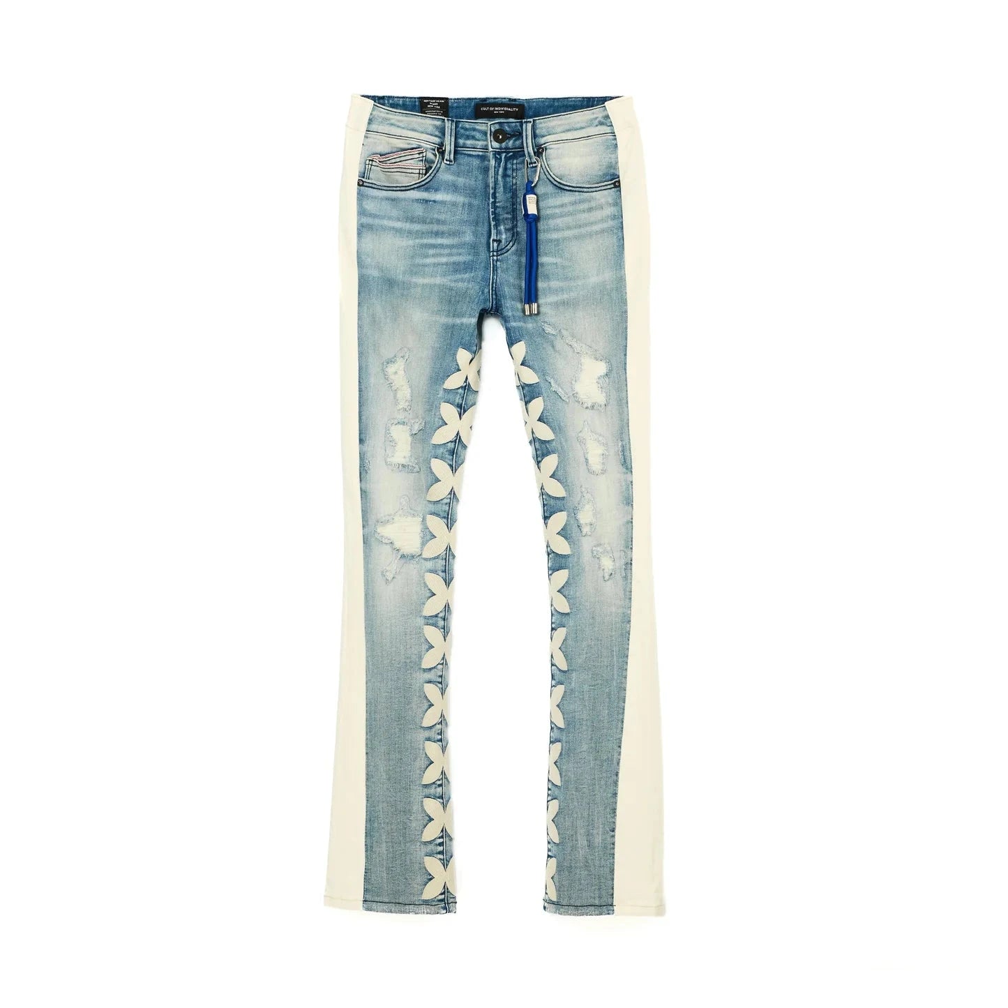 CULT OF INDIVIDUALITY Lenny Bootcut 603 Striped Jeans for Women - Vintage Inspired Denim Pants for Casual Wear & Night Out