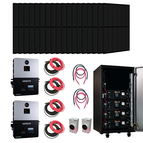 EG4 Complete Off-Grid Solar Kit 6000XP 12kW Output 48V 120/240V Split Phase + 12.8kW Solar PV - Perfect for Home Backup Power, RV Living & Remote Cabins [KIT-E0009]