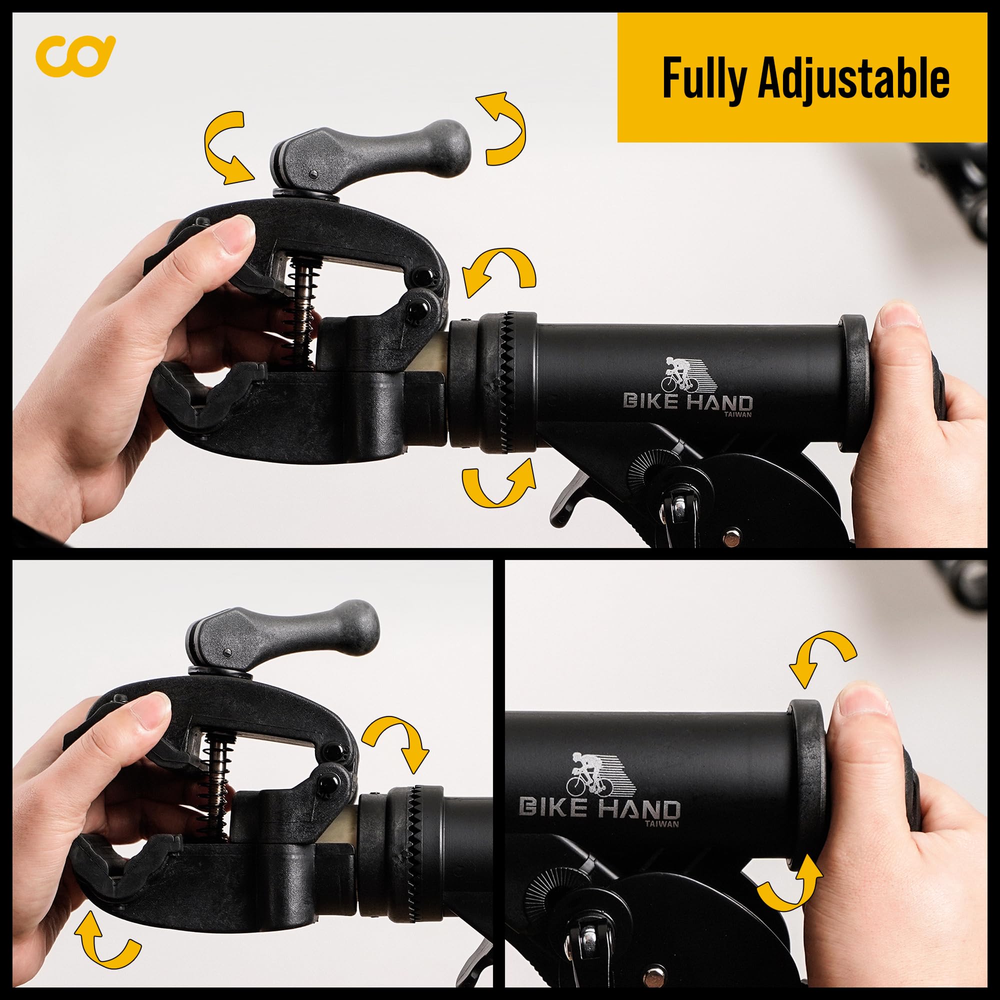 BikeHand Bike Repair Stand - Lightweight & 360° Adjustable Home Bicycle Workstand with Magnetic Tool Plate | Quick Release Portable Bike Maintenance Stand for Mountain & Road Bikes | Perfect for Home Garage, Cycling Enthusiasts & Professional Mechanics