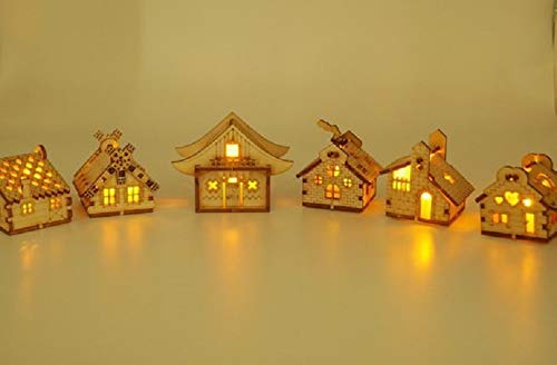 3D Wooden Christmas Village Puzzle - DIY Gingerbread House Building Kit for Kids & Adults, Holiday Tree Ornaments & Home Decor, Perfect for Family Crafting & Seasonal Displays