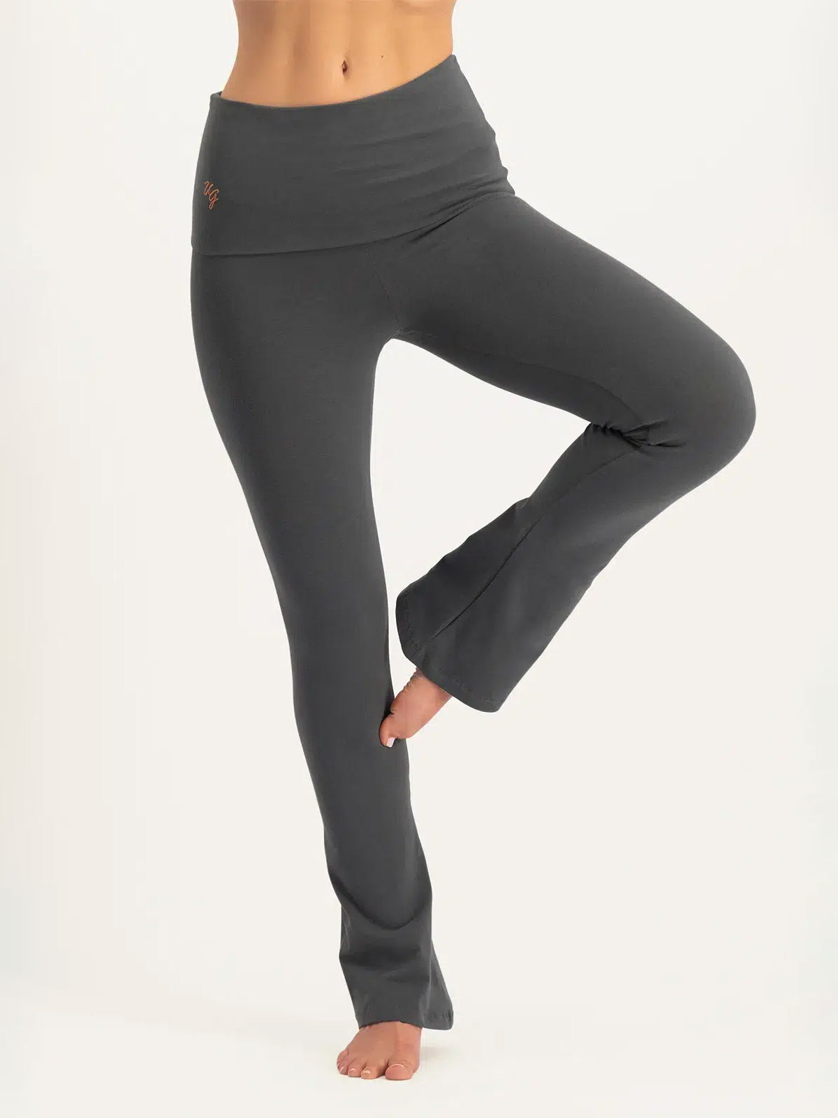 Urban Goddess Pranafied Flared Yoga Pants for Women - High Waisted Stretchy Comfort - Perfect for Yoga, Pilates & Lounge Wear - Ash Color