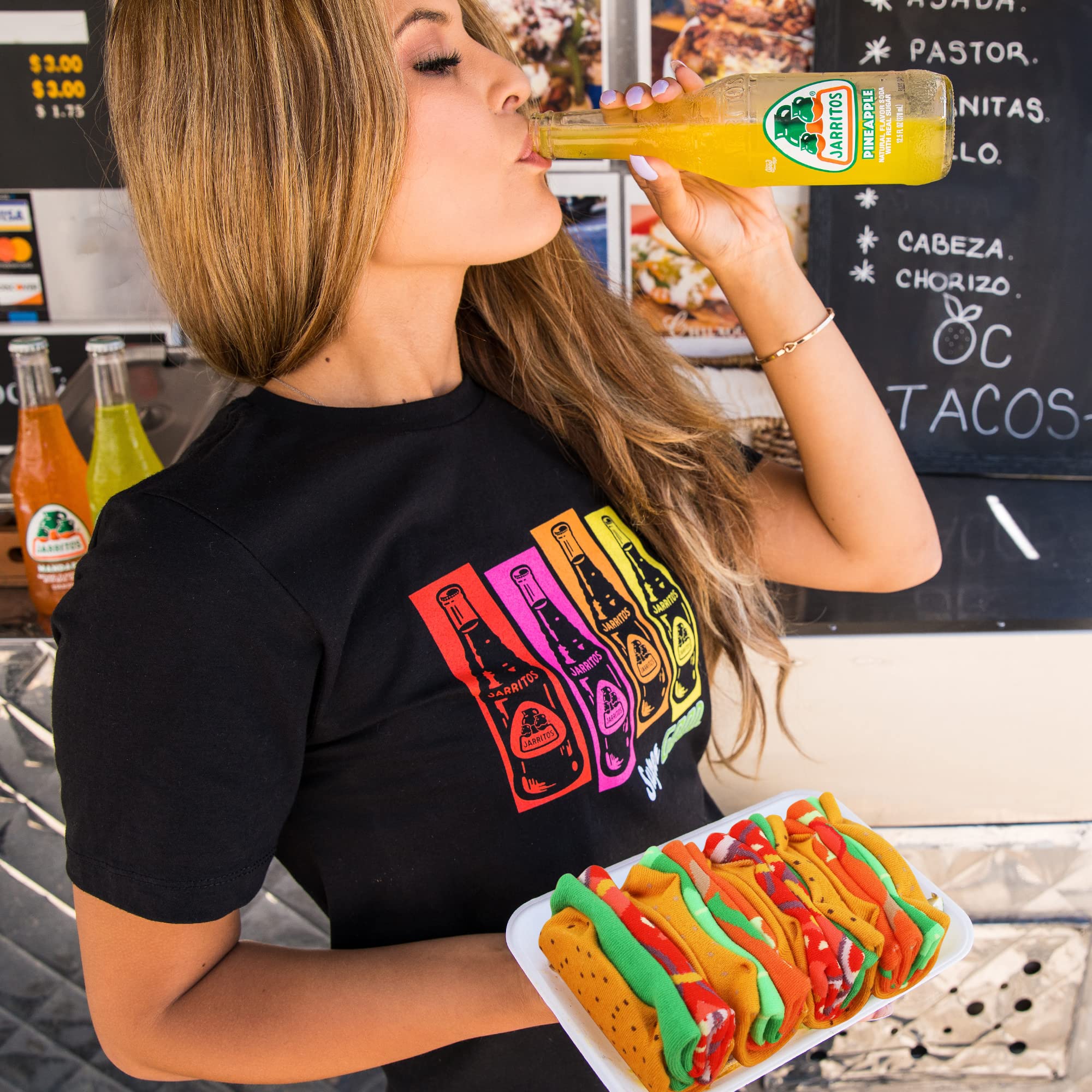 Funny Burger Hot Dog Tacos Popcorn Novelty Socks Gift Box - Easter, Father's Day, Birthday Gag Gift for Men, Women & Teens - Perfect for Christmas Stocking Stuffers & Casual Wear