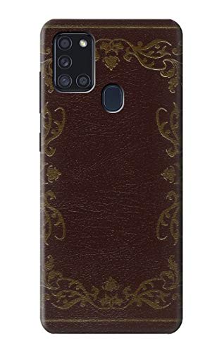 Vintage Leather Book Cover Case for Samsung Galaxy A21s - Protective Phone Wallet with Card Slots | Perfect for Reading, Travel & Everyday Use