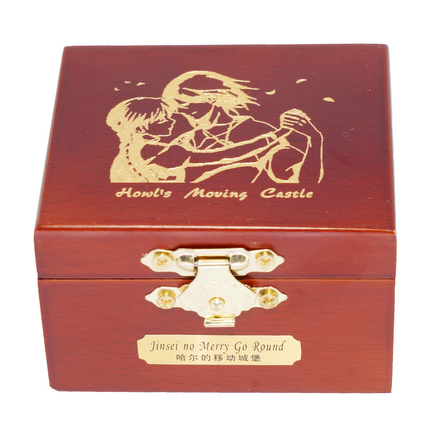 Youtang Hand-Cranked Wooden Music Box with Carved Castle Design & Mirror - Perfect for Christmas, Birthday, Valentine's Day Gifts (Silver Movement) - Romantic Home Decor & Special Occasion Present