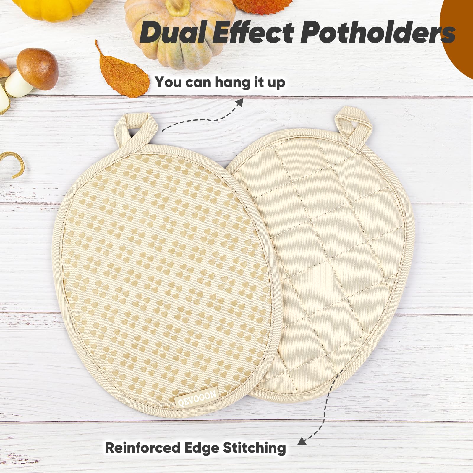 Heat Resistant Oven Mitts and Pot Holders Set of 4 - 500℉ Protection with Non-Slip Silicone Surface - Kitchen Essentials for Cooking, Baking, Grilling & BBQ - Perfect for Home Chefs & Holiday Cooking Gifts