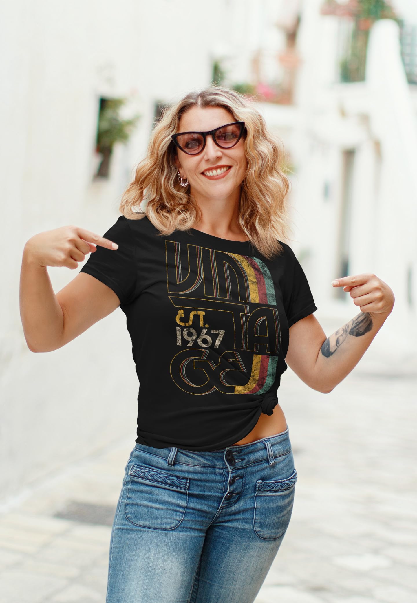 57th Birthday Gift for Women - Vintage 1968 Themed T-Shirt - Funny & Unique 57th Birthday Present - Perfect for Parties, Celebrations & Special Occasions