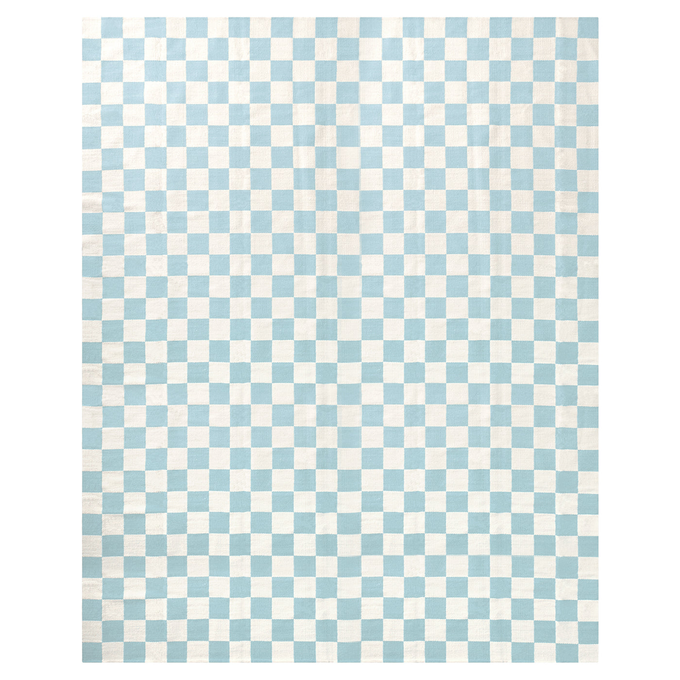 Checkerboard Small Scale Flatweave Rug - Non-Slip Geometric Pattern Area Rug for Living Room, Bedroom, Nursery & Dorm Decor
