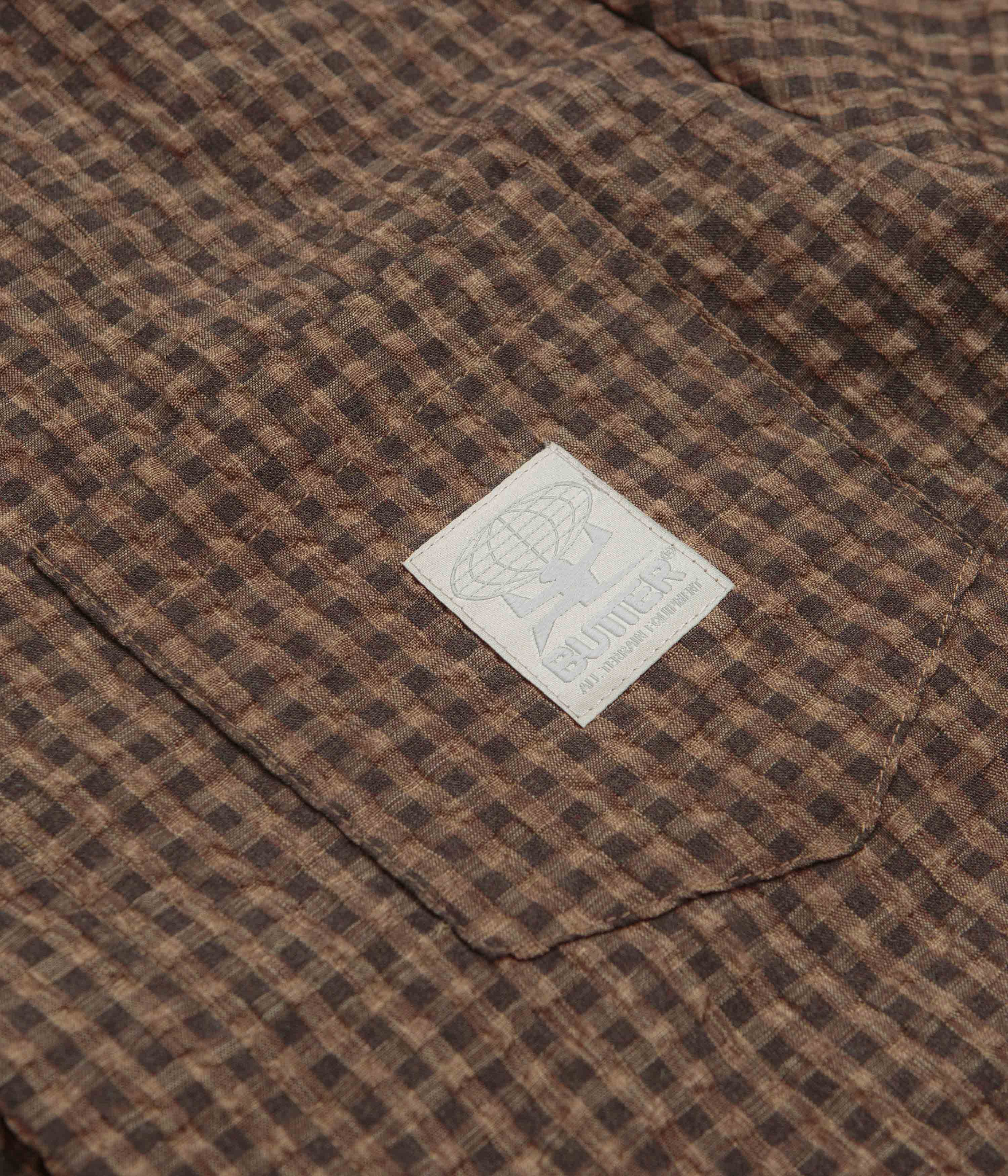 Butter Goods Equipment Short Sleeve Shirt for Men - Comfortable Casual Brown Cotton Tee - Perfect for Streetwear, Summer Outfits & Everyday Wear