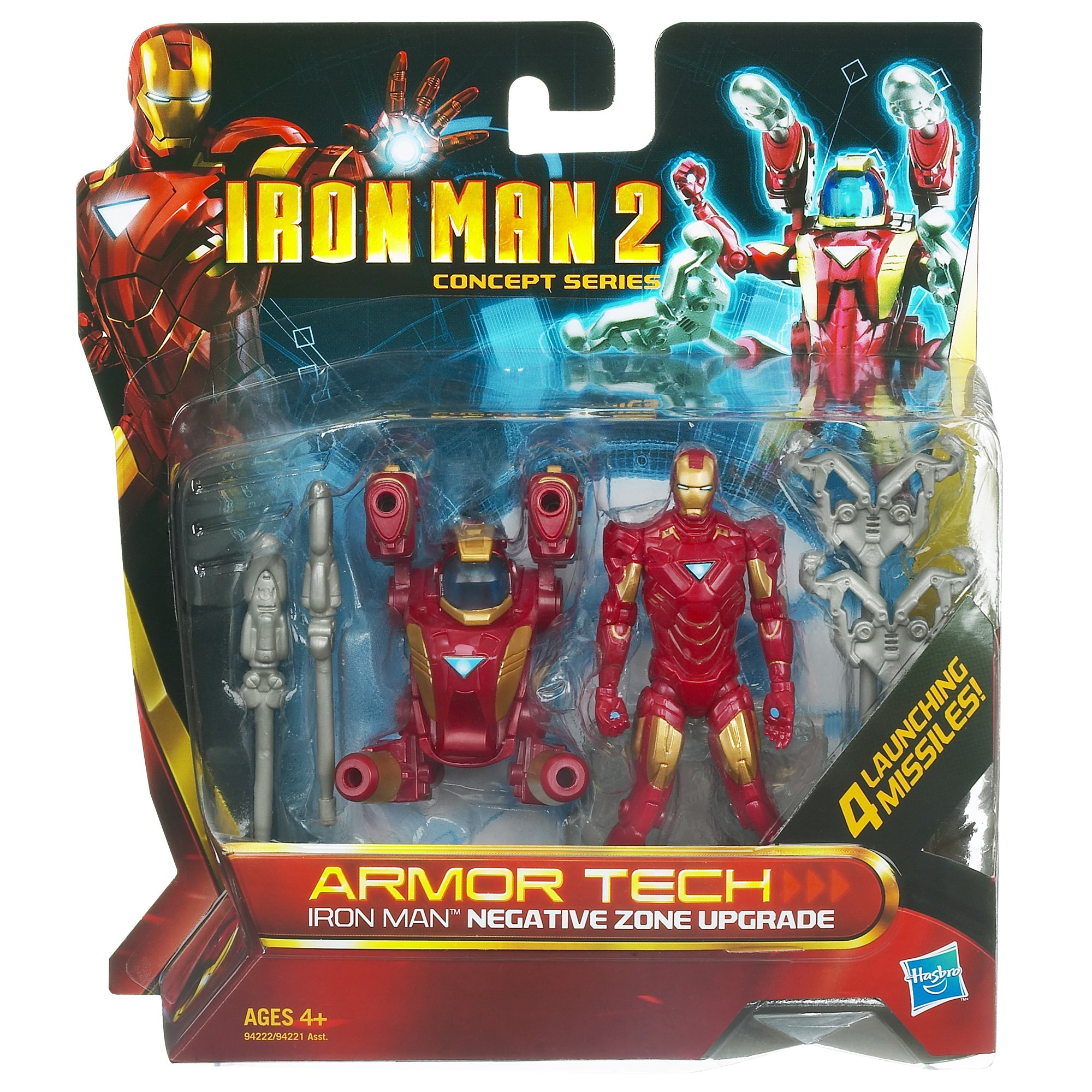 Hasbro Iron Man 2 Concept Series Armor Tech Iron Man Negative Zone Upgrade Action Figure - Collectible Marvel Superhero Toy for Display & Play - Perfect for Marvel Fans, Collectors & Gift Giving