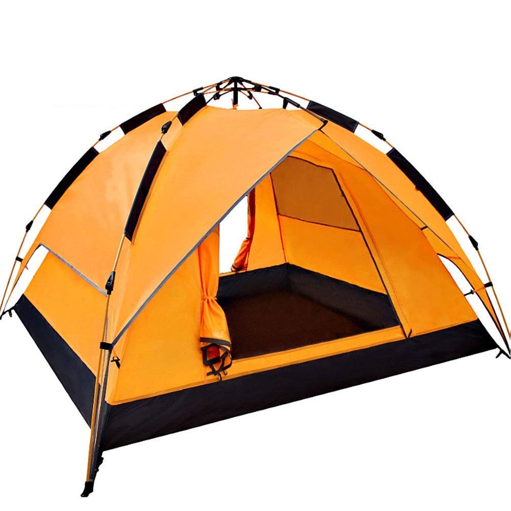 FBITE 3-4 Person Waterproof Family Camping Tent - Quick Setup Double Layer Hydraulic Dome Tent for Outdoor Adventures, Hiking & Backpacking | Perfect for Camping Trips, Festivals & Emergency Shelter