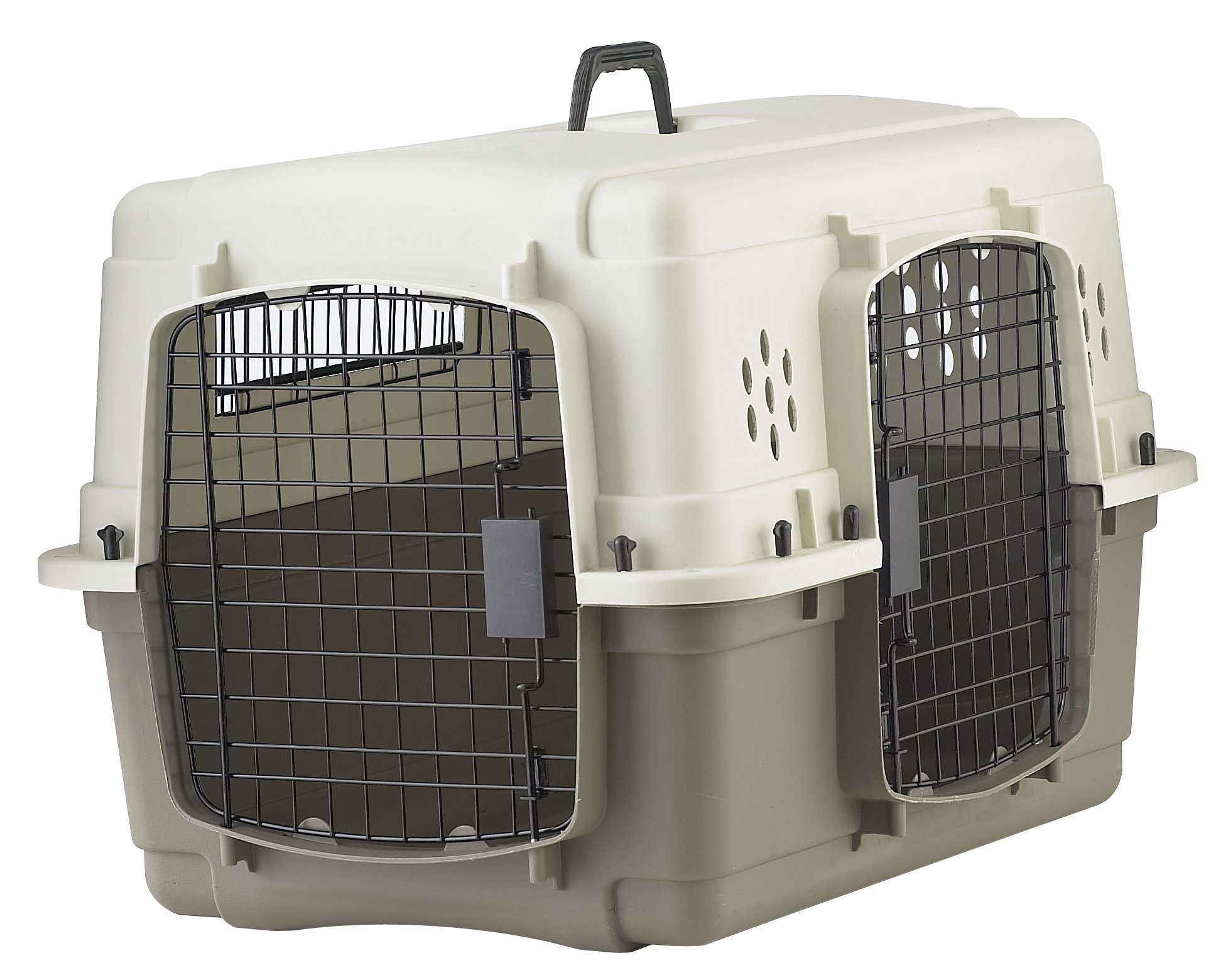 Pet Lodge® Two Door Dog Crate - Airline Approved Travel Kennel for Small Dogs Up to 30lbs | Easy to Clean & Portable Pet Carrier | Perfect for Air Travel, Car Rides & Home Use