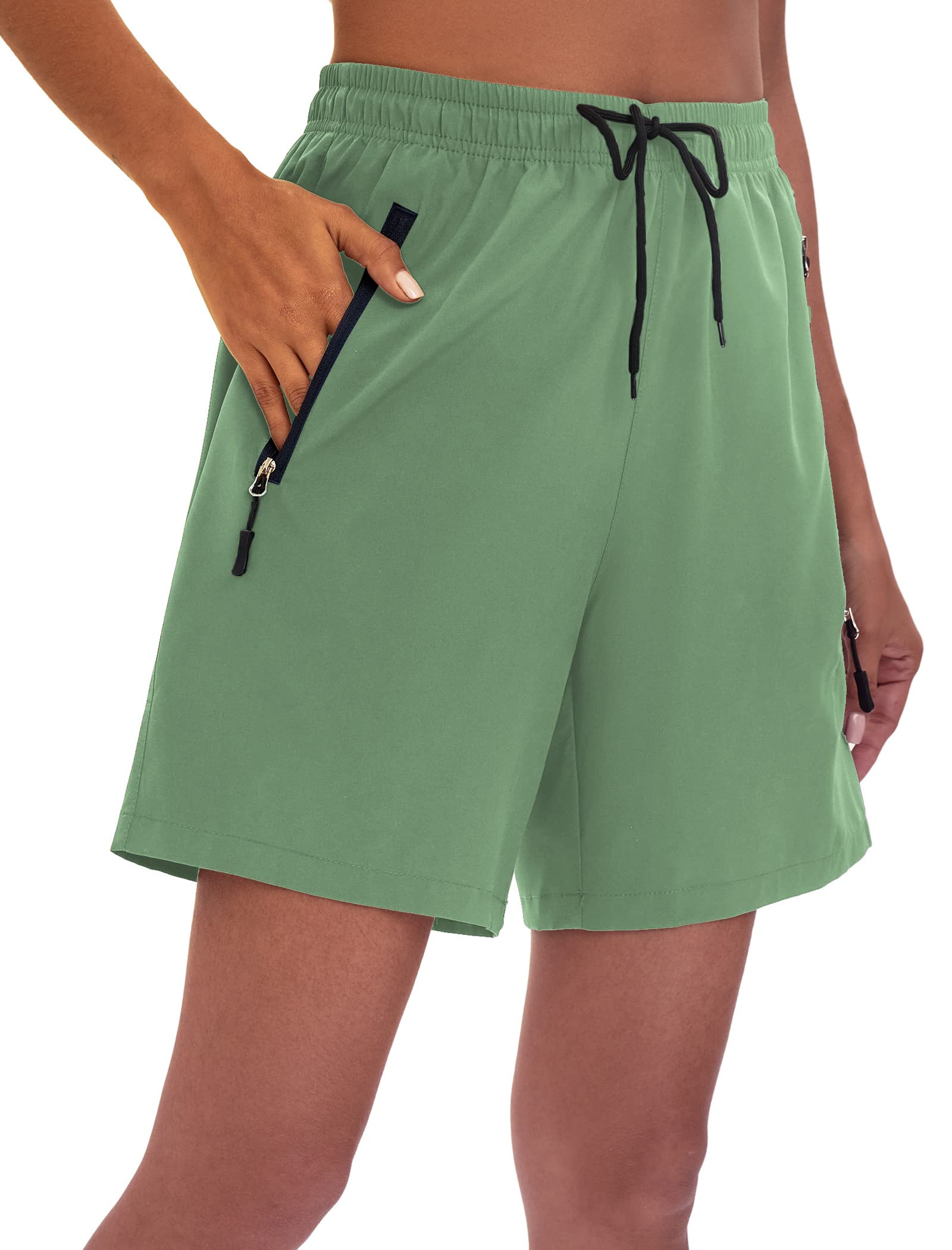 iChunhua Women's Hiking Cargo Shorts - Quick Dry Lightweight Outdoor Shorts with Zipper Pockets for Summer Adventures, Camping & Travel