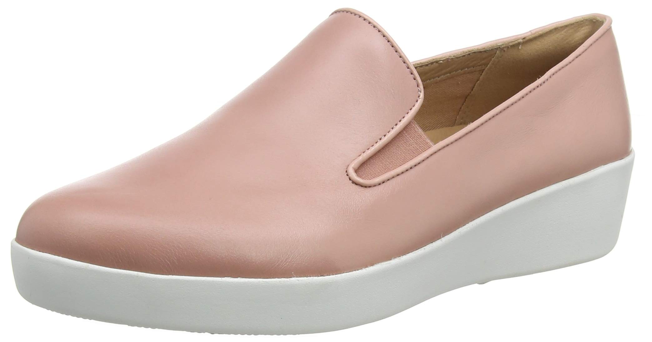 FitFlop Women's Superskate Leather Loafers - Comfortable Slip-On Flat Shoes for Women | Perfect for Work, Travel & Everyday Wear