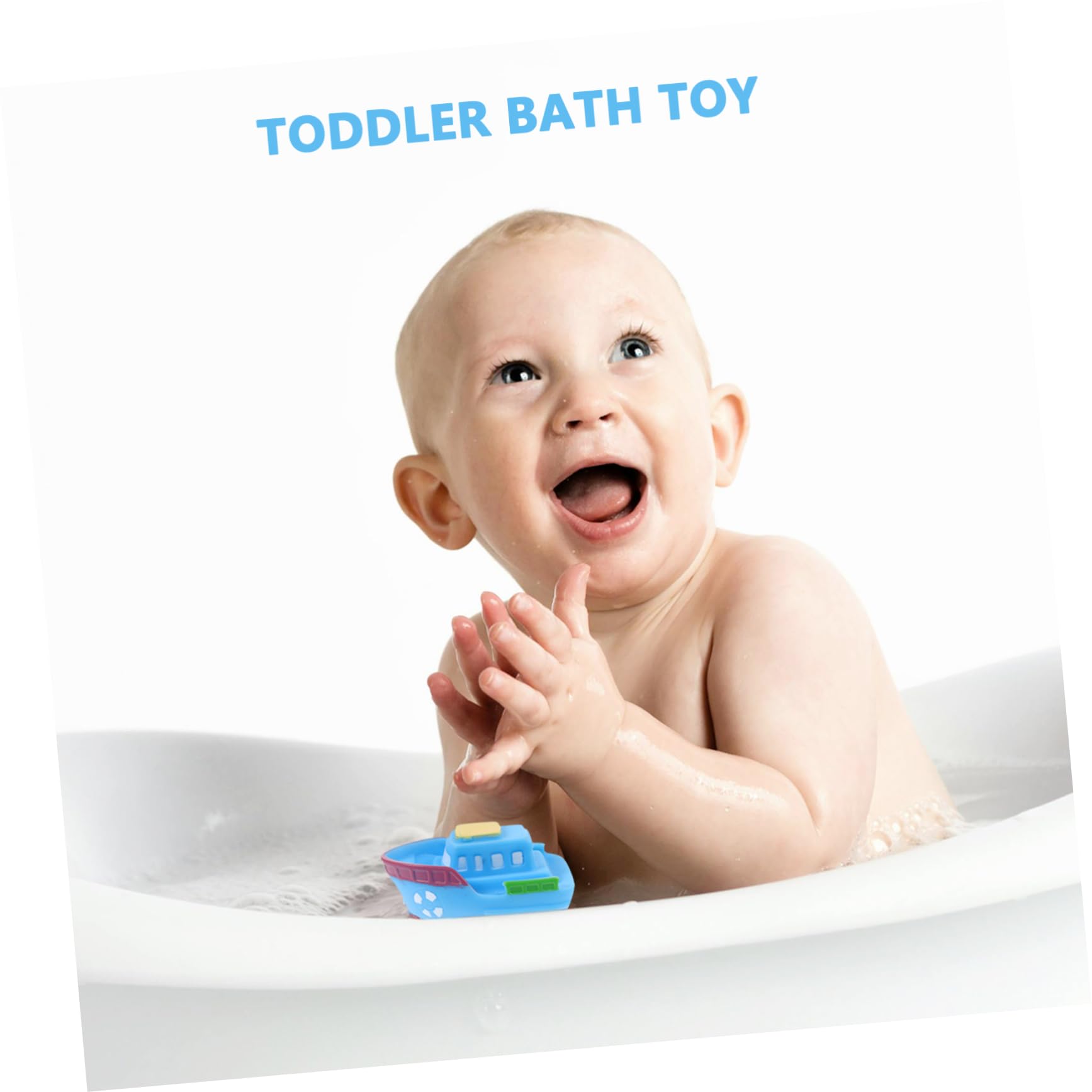 TOYANDONA 4-Piece Early Education Bath Toys Set - Safe Vinyl Floating Animal Toys for Toddlers & Kids - Perfect for Bathtub, Pool, and Sensory Playtime Fun