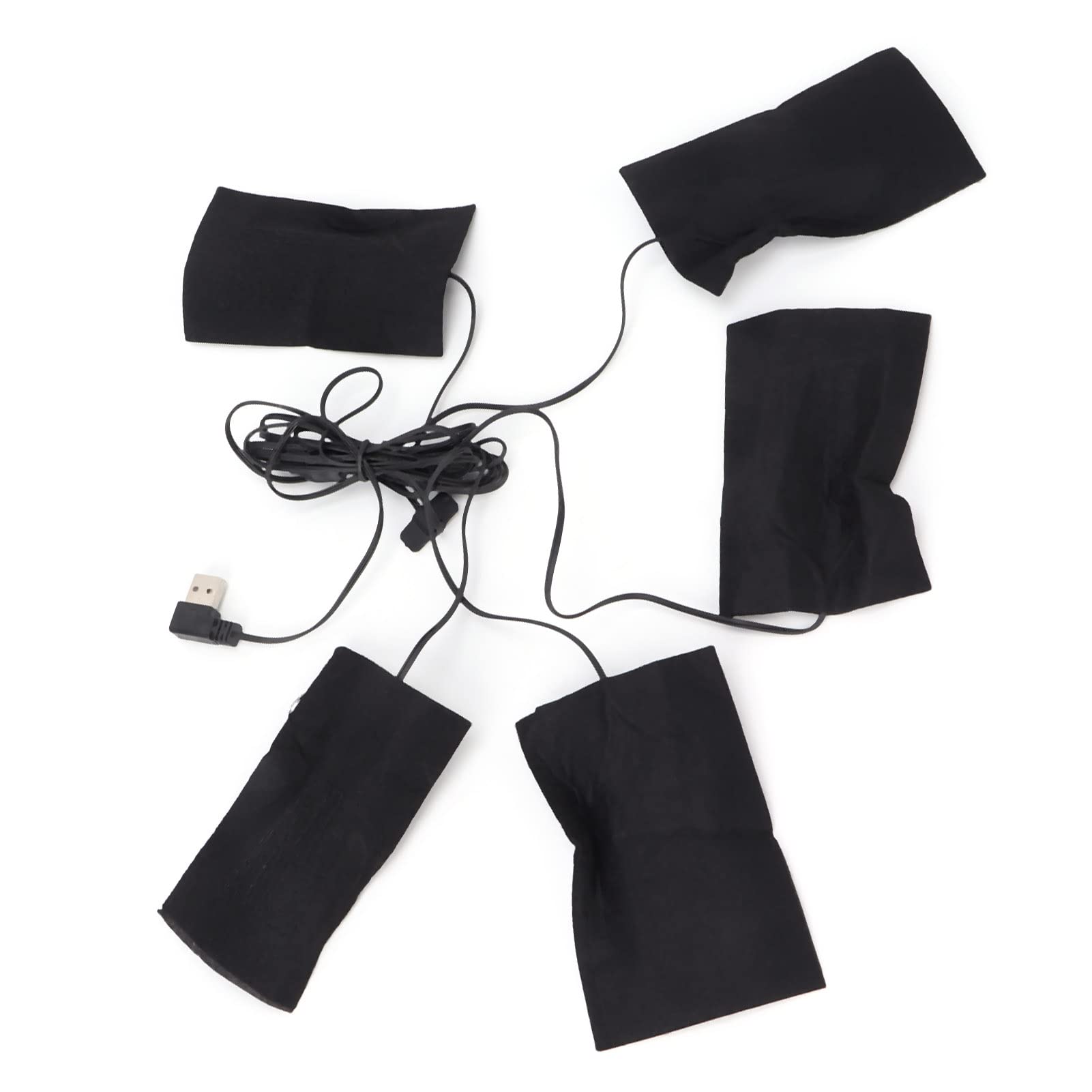 5-in-1 Electric Heated Clothes Pads - Energy Saving Adjustable Temperature Fiber Heating Pad for Winter Wear - Perfect for Jackets, Coats & Outdoor Activities