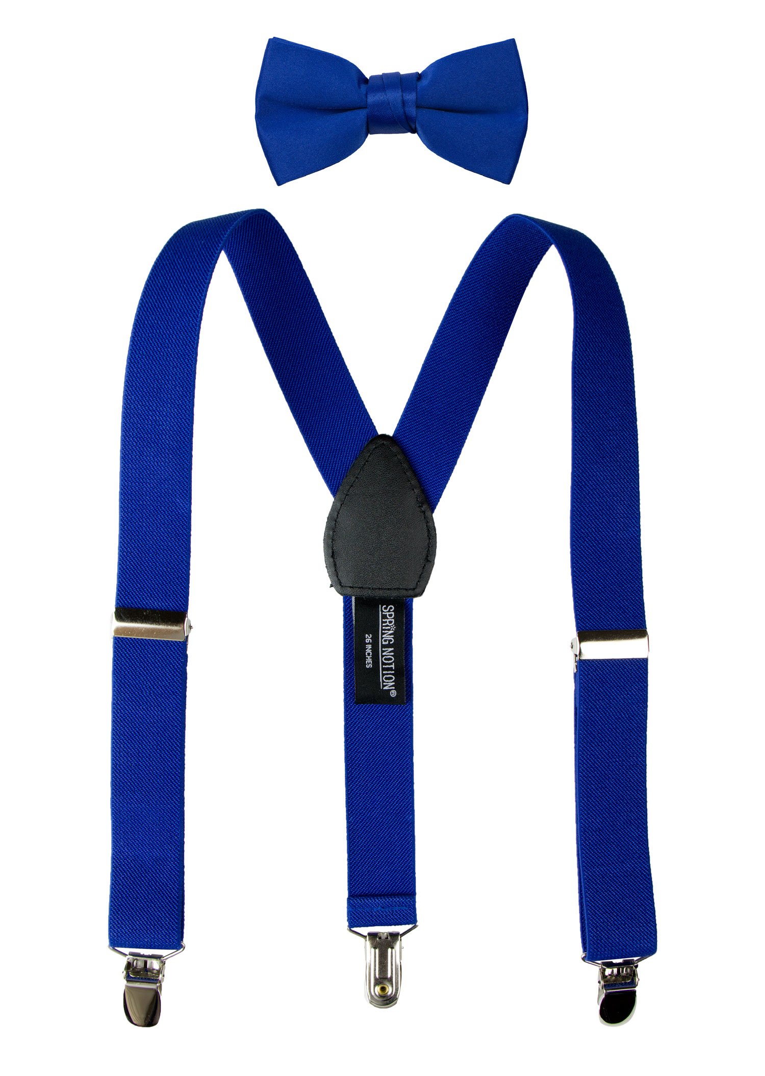 Spring Notion Boys' 4-Piece Suspenders Outfit Set | Trendy Spring Collection for Kids | Perfect for Easter, Weddings & Family Photos