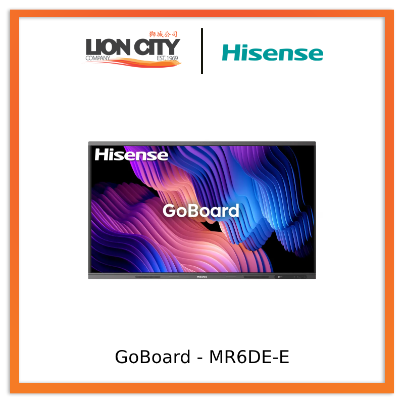 Hisense GoBoard MR6DE E Advanced Interactive Display - 65/75/86 Inch 4K Touch Screen Whiteboard for Classroom, Office & Remote Collaboration