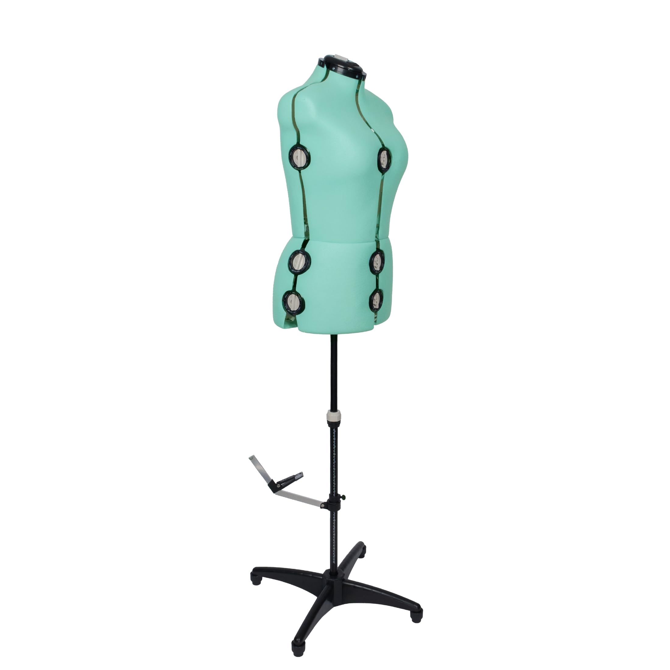 BHD BEAUTY Mint Green 13-Dial Adjustable Dress Form Mannequin with Tripod Stand - Female Sewing Mannequin Body Torso, Shoulder Height up to 70