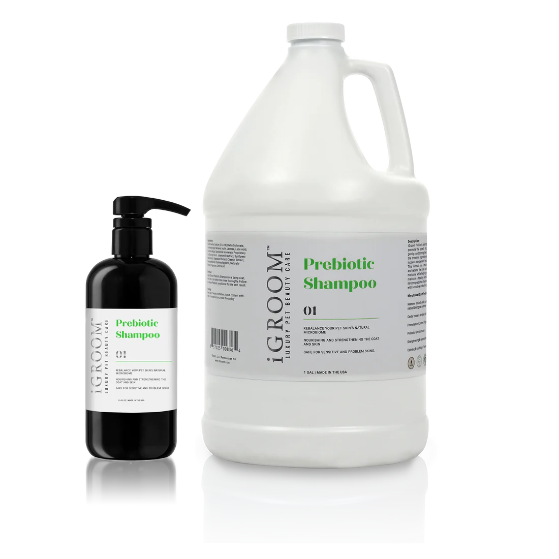 iGROOM Prebiotic Shampoo for Dogs - Gentle & Hypoallergenic (2 Sizes: 16oz & 32oz) - Promotes Healthy Skin & Coat - Perfect for Sensitive Skin & Allergy-Prone Pets - Use During Bath Time for a Soothing Cleanse
