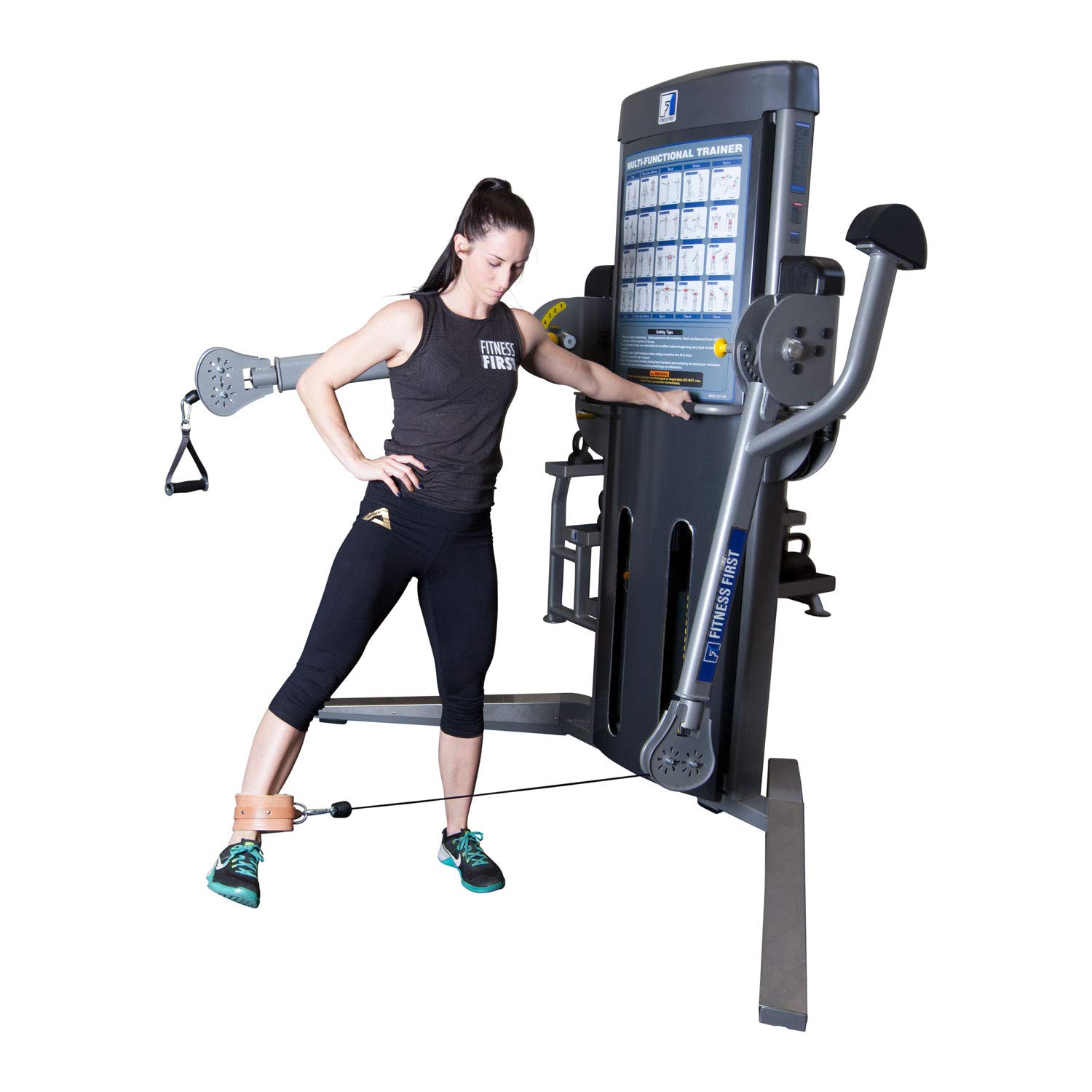 Fitness First Cable Crossover Machine - Premium Home & Gym Strength Training Equipment for Chest, Back & Arm Workouts