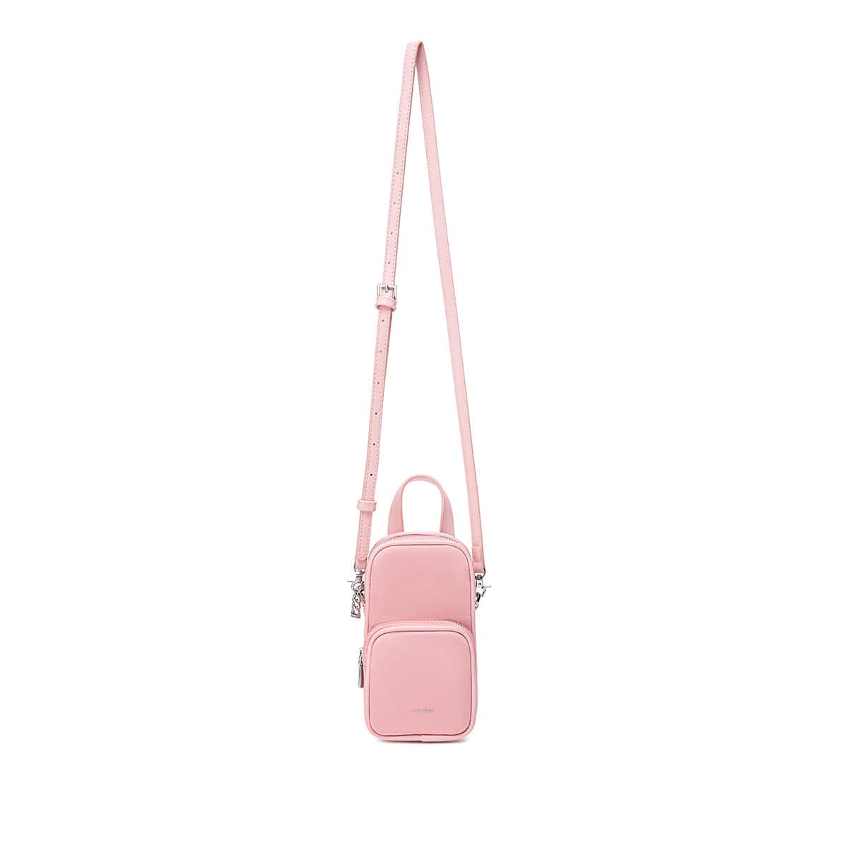 Cassandra Vegan Leather Crossbody Phone Pouch - Light Pink Nylon for Women | Perfect for Travel, Shopping & Everyday Use