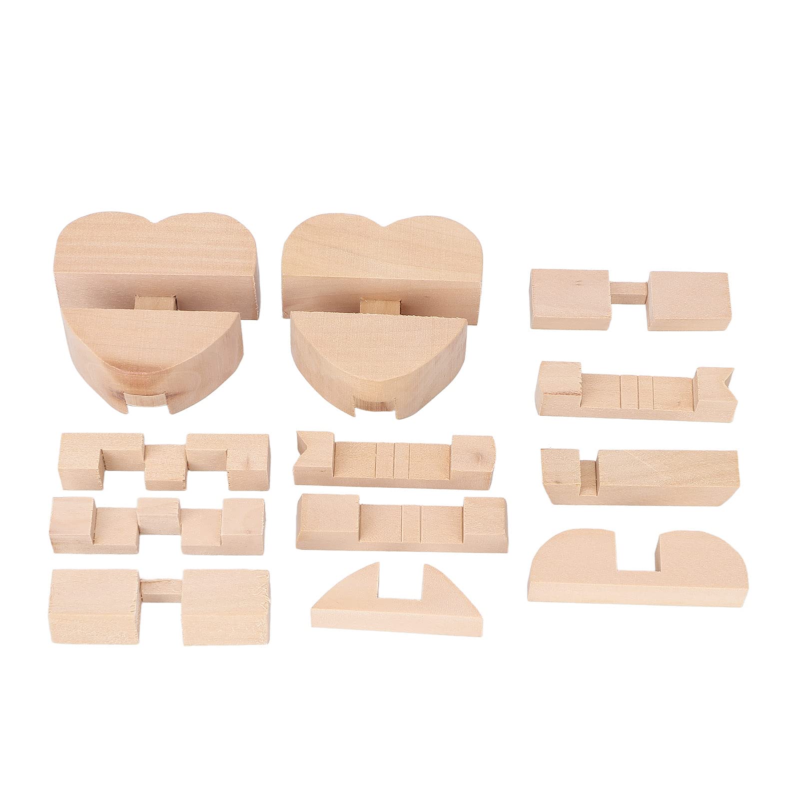 Premium Composite Wood Puzzle Lock Toy - Brain Teaser & Stress Relief for Adults & Seniors - Perfect for Home, Travel & Cognitive Training