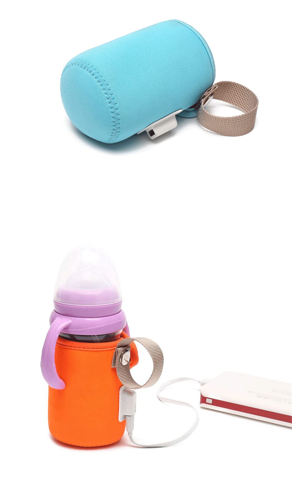 USB Portable Baby Bottle Warmer - Travel Car Bottle Heater for Milk & Formula - Indoor, Outdoor, Driving & Travel Use - Perfect for Parents on the Go