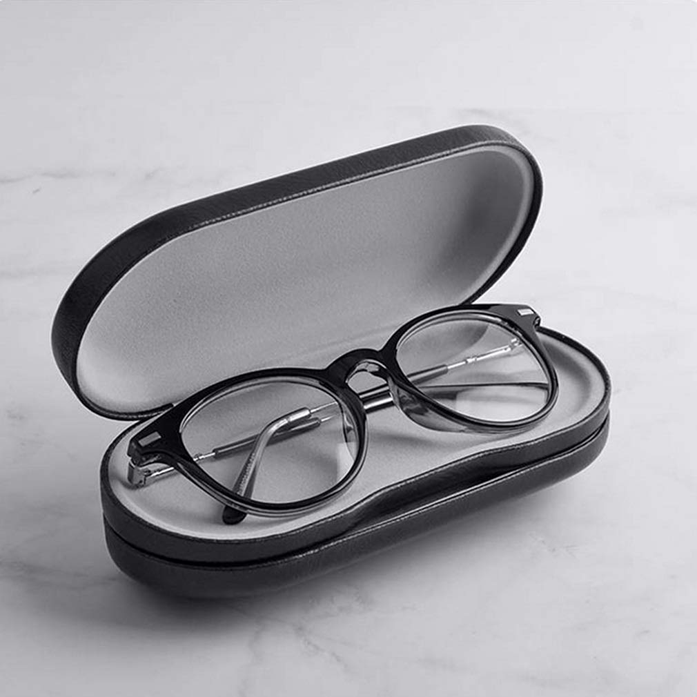 Hard Shell Double Glasses Case - Protective Eyeglass Holder for 2 Pairs of Prescription Glasses (Not for Sunglasses) | Travel, Office & Home Storage Solution