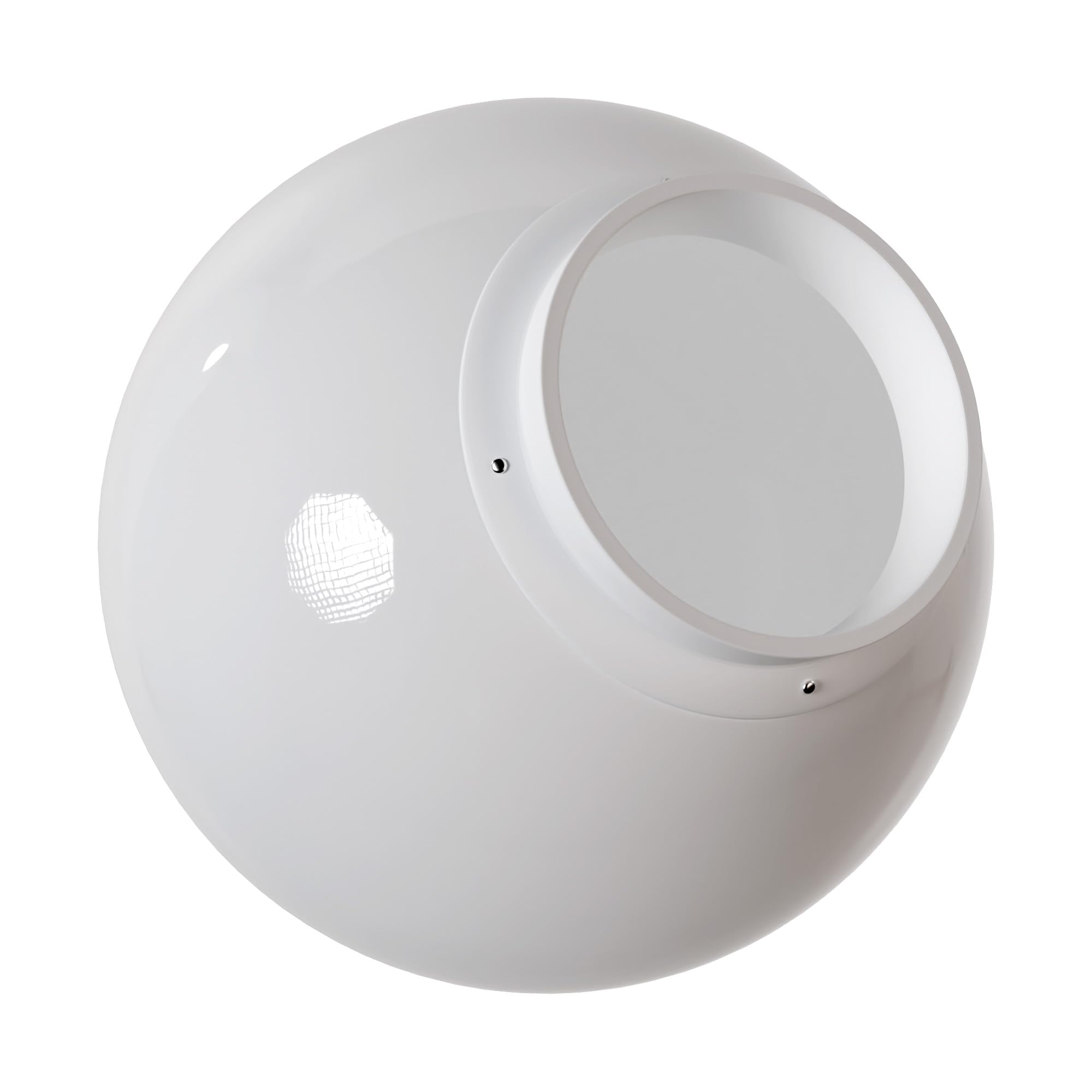 KastLite 18 Inch White Acrylic Outdoor Lamp Post Globe Light Diffuser - Smooth Textured with 8 Inch Fitter Neck Opening - USA Made Light Pole Fixture Replacement - Perfect for Porch, Garden, Pathway & Landscape Lighting