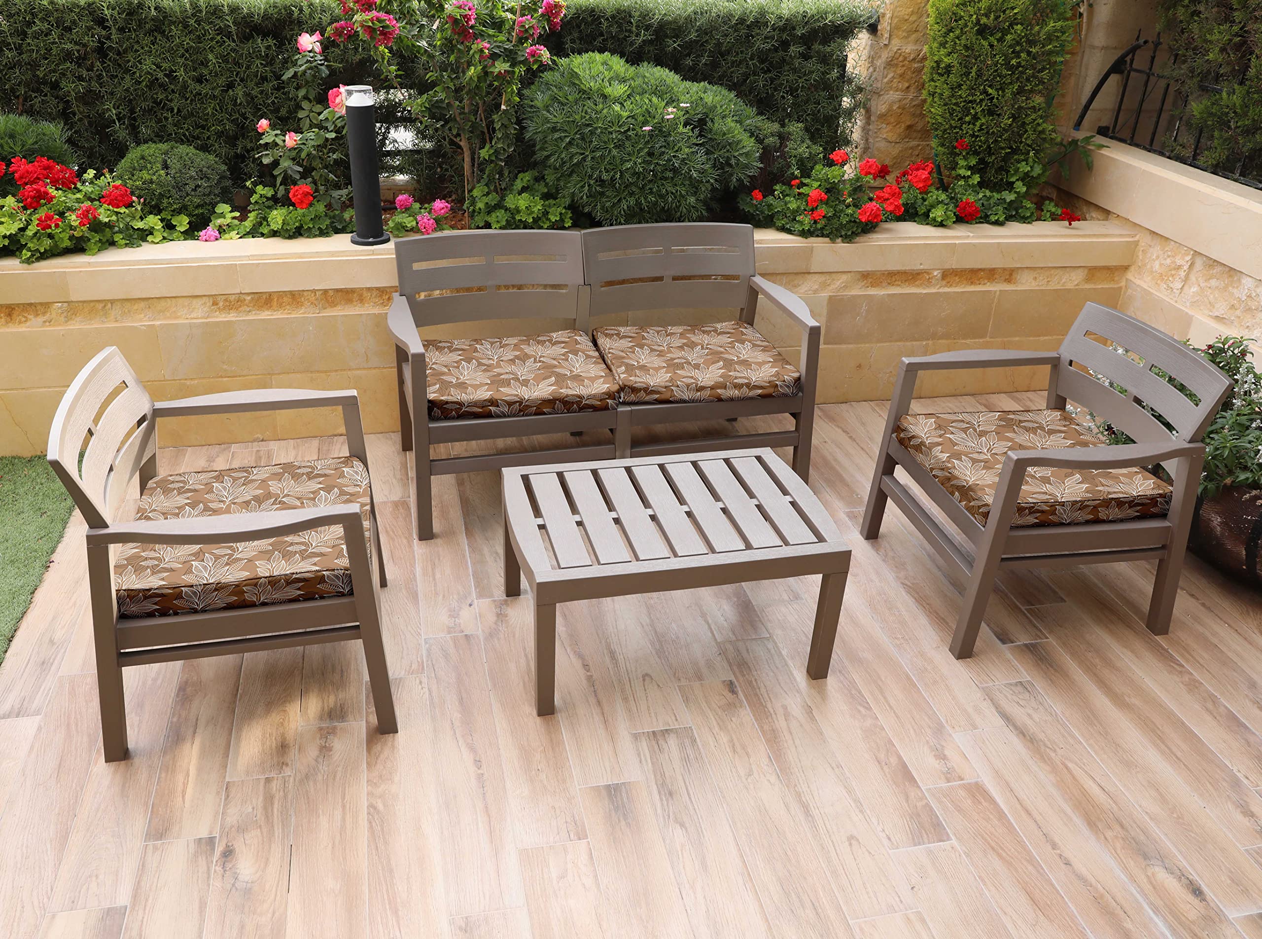 Water-Resistant Square Corner Seat Cushions 18.5