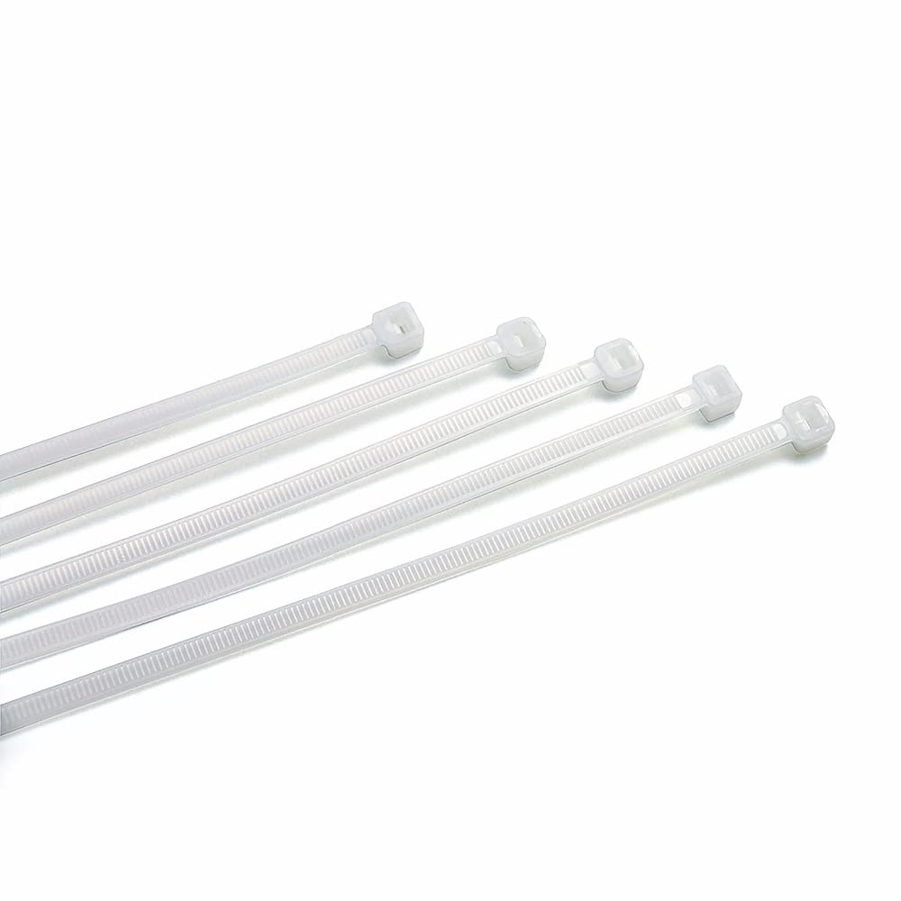 4 Inch Black UV Weather Resistant Cable Ties - 1000 Pack Heavy Duty 18 Lbs Zip Ties (Natural/Clear) for Outdoor, Electrical, and Industrial Use