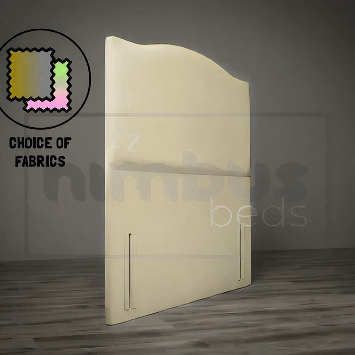 Modern Floor Standing Curve Headboard - Elegant Upholstered Bed Frame for Master Bedroom & Guest Room Decor