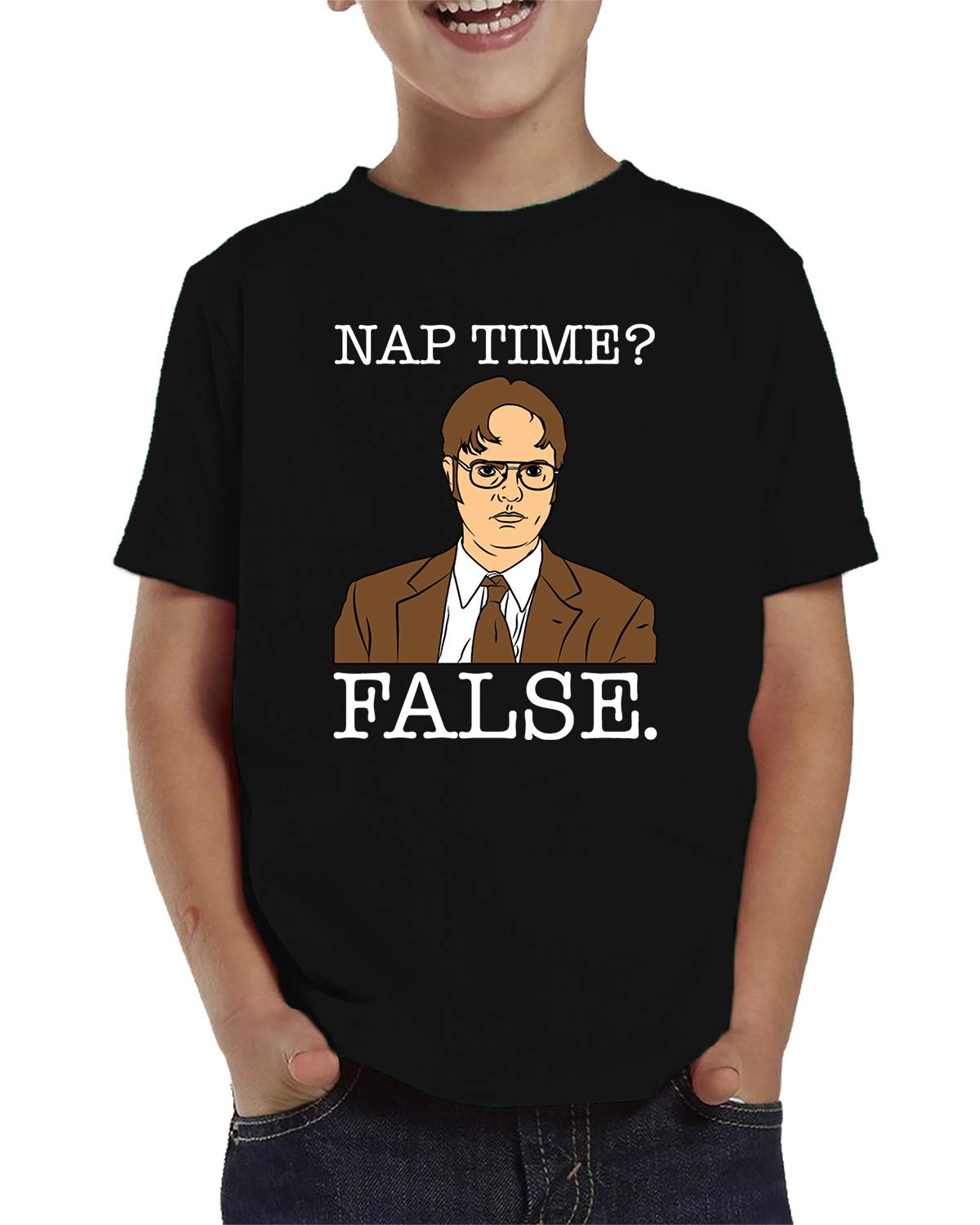 SpiritForged Apparel 'Nap Time? False' Dwight The Office Inspired Toddler T-Shirt - Funny TV Show Quote Tee for Kids & Babies