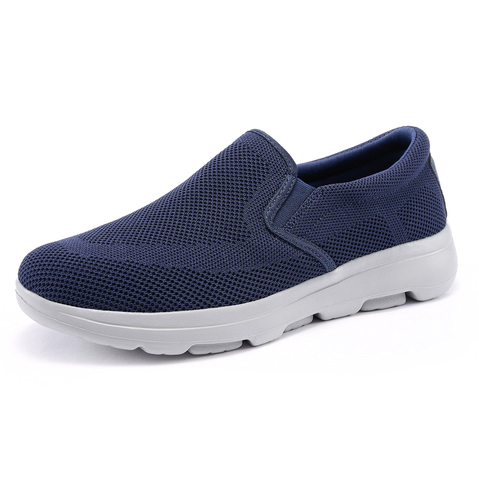 TIOSEBON Men's Breathable Mesh Slip-On Loafers - Lightweight Walking Shoes for Work, Driving & Tennis | Comfortable Casual Shoes for Men | Perfect for Office, Travel & Daily Wear