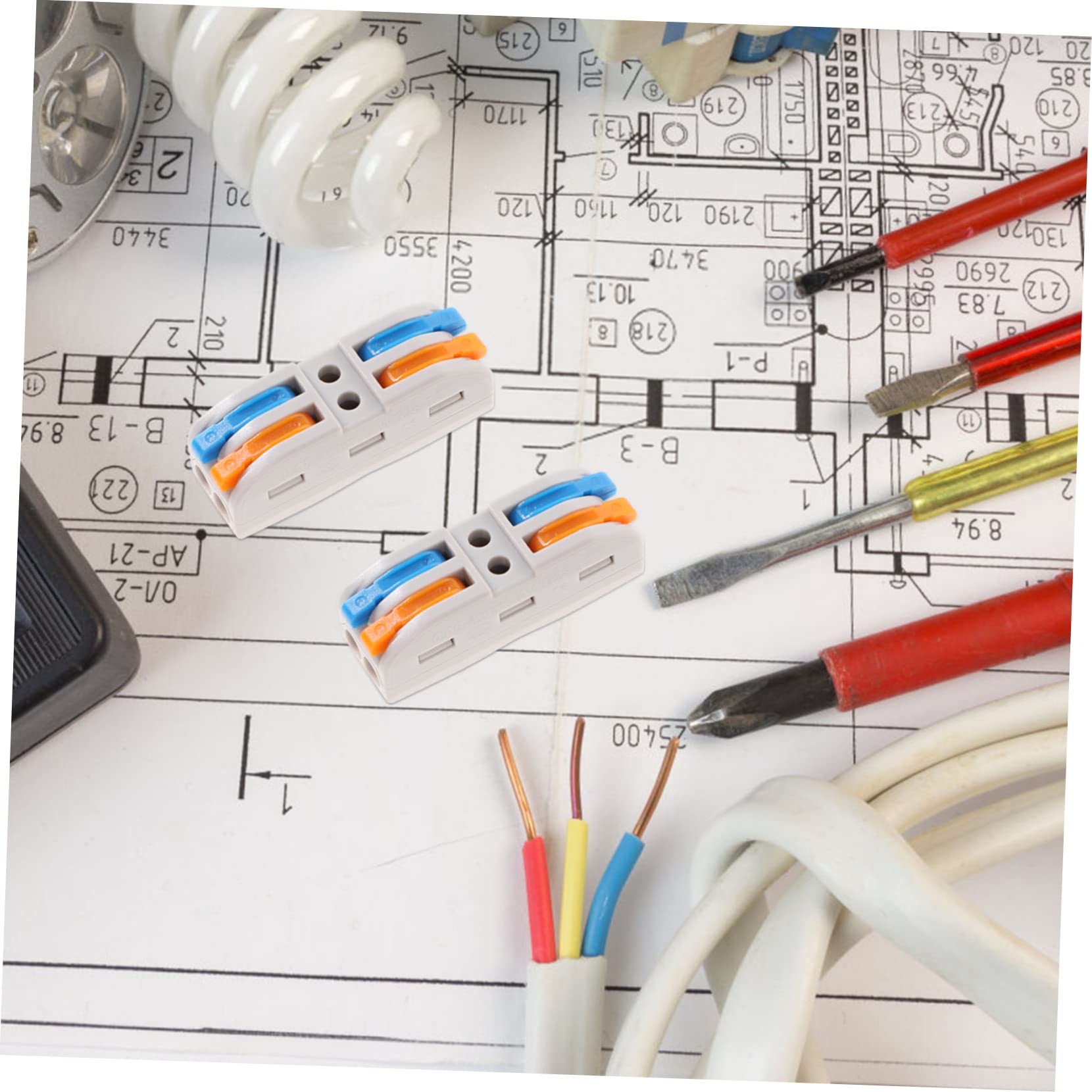 10pcs Electrical Wire Connectors - Lever Nut Splice Terminal Blocks for Secure Wiring - Ideal for Home, Office & DIY Electrical Projects