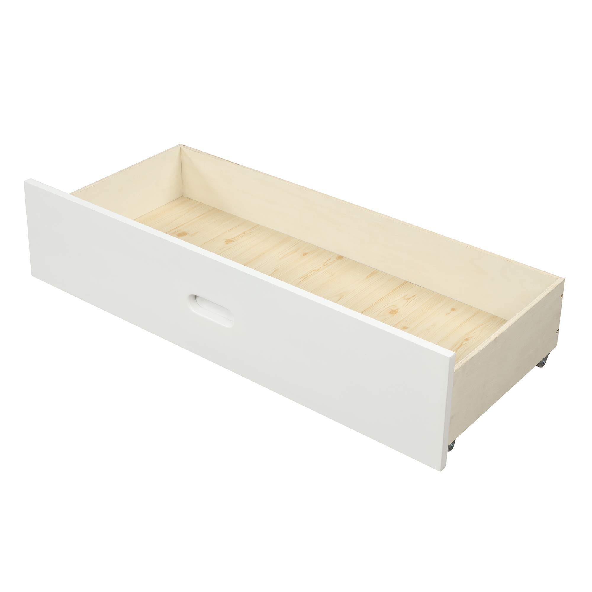 **Solid Wood Twin Platform Bed Frame with 2 Storage Drawers & Headboard - Sturdy Wood Slat Support, No Box Spring Needed - Easy Assembly for Small Bedrooms, Guest Rooms & Dorm Rooms**