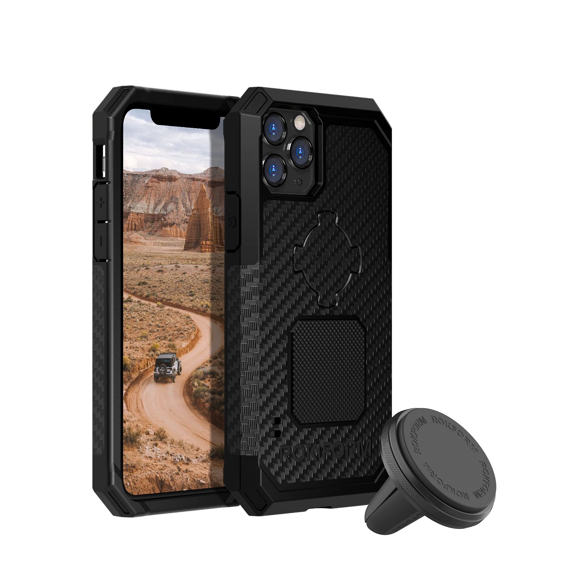 Rokform Rugged iPhone 11 Pro Case with Super Grip Car Mount - Heavy Duty Protective Phone Cover for Truck, Van & Off-Road Vehicles | Perfect for Adventure, Commuting & Outdoor Activities