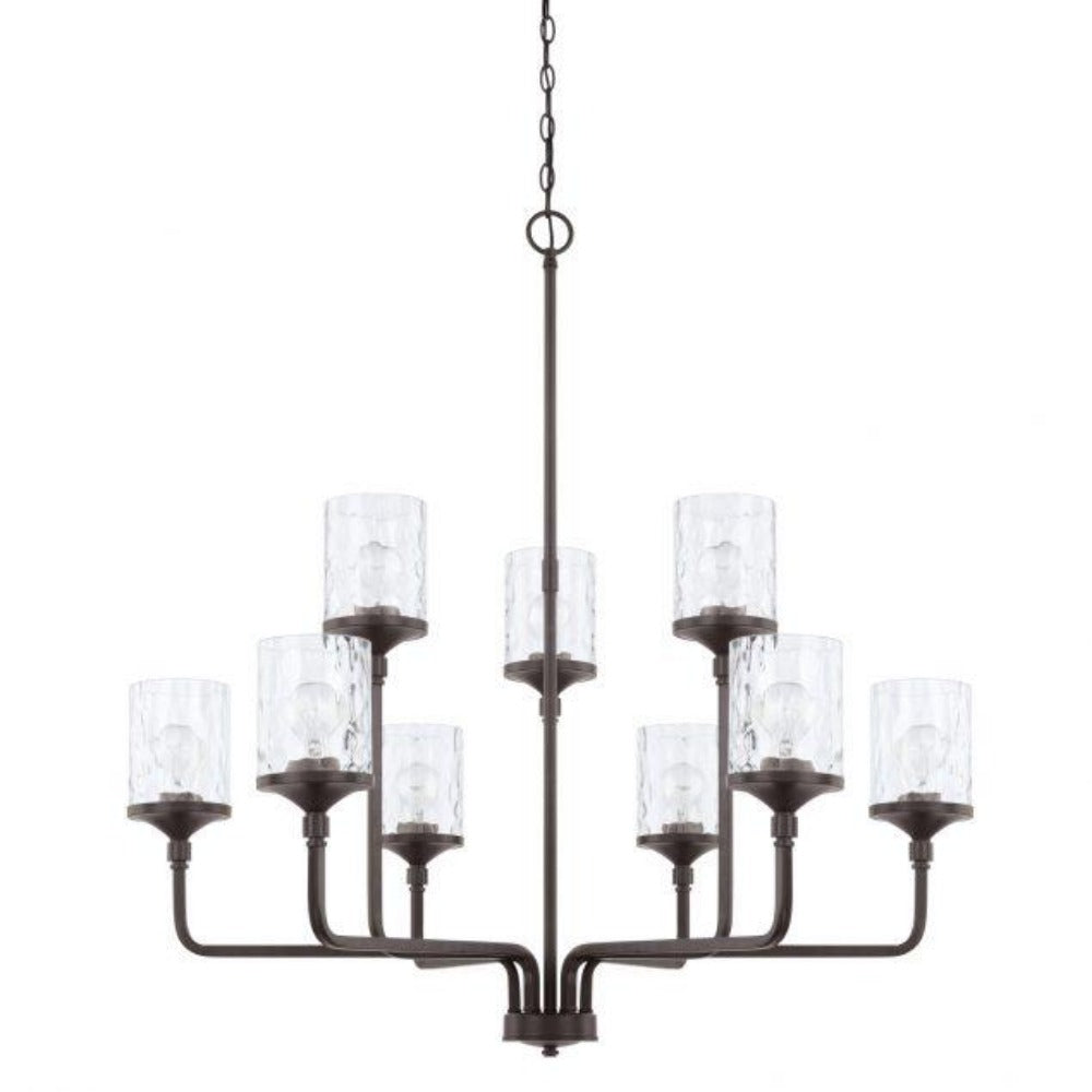 Colton 9-Light Modern Chandelier - Elegant Crystal Ceiling Light Fixture for Dining Room, Living Room & Bedroom Decor